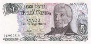 Argentinien p312a-2A 5 Pesos 1983